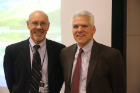 James Marshall, Tim Byers at Saxon Graham lecture given by Dr. Byers, 2015.