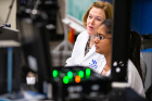 Sue Ann Sisto, professor in the department of rehabilitation science in the School of Public Health and Health Professions, works with students in the Gait Analysis Lab in Kimball Tower in February 2020. Photographer: Douglas Levere