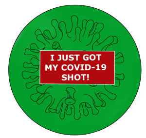 Team 1's COVID-19 Vaccination Sticker. 