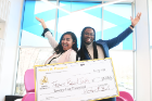 Sonya A. Tareke and Malkijah Griffiths of Team Real Talk celebrate winning the 2022 Panasci competition. Photo: Nancy J. Parisi.