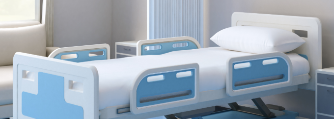 hospital bed. 