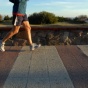 Runner on a bike path. 