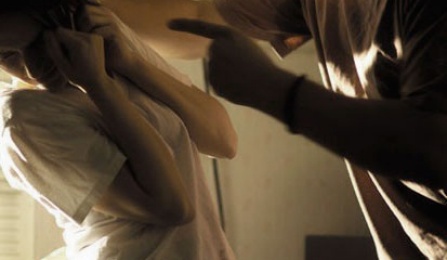 A woman being yelled at by her partner. 