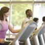 CDC staffers making use of the treadmills, taking part in some aerobic exercise. 