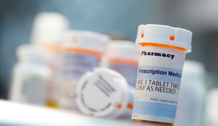 Prescription pill bottles. 