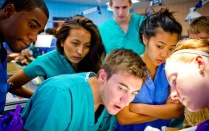 Human anatomy lab. 