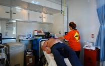 Zoom image: patient being treated