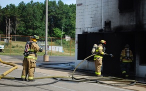 fighting the fire. 