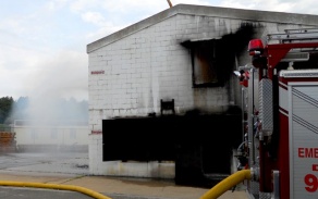 smoking building. 