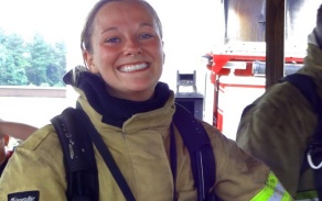 female firefighter. 