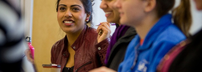 Students in social and preventive medicine class.