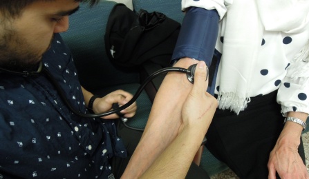 Blood pressure screening during open fitness evaluations. 