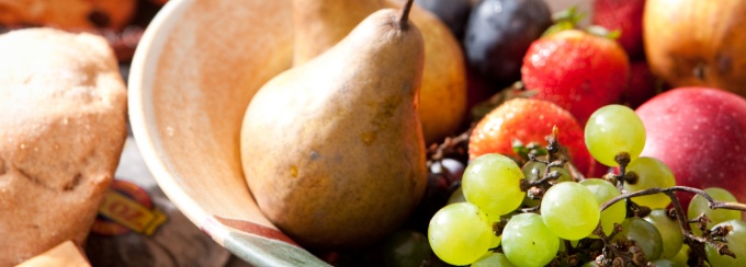A variety of fruits. 