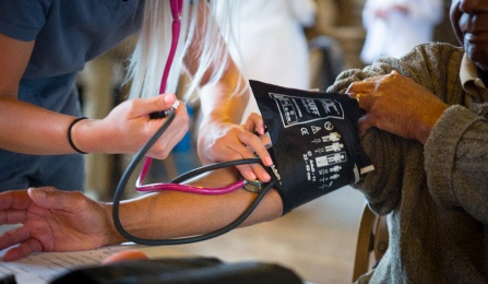 blood pressure test. 