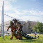 First responders practicing at South campus. 