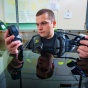 diver in crese lab tank. 