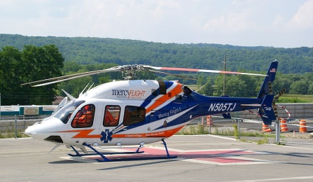 mercy flight helicopter. 