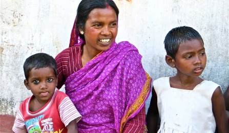 mother and children. 