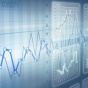 Charts and graphs on a computer screen. 