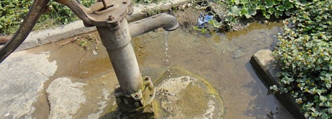 Water well in Uganda. 