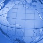 Globe and map of Africa. 
