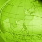 globe focusing on asia. 