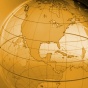 Globe showing North America. 