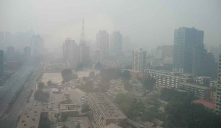 Air pollution in China. 