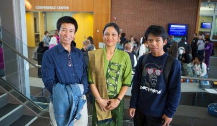 Burmese refugees attending an event at UB. 