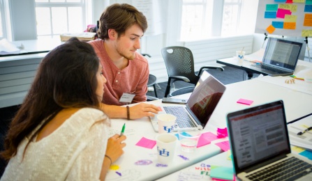 Students participating in the Global Innovation Challenge. 