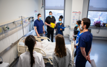 HSA students in a hospital. 