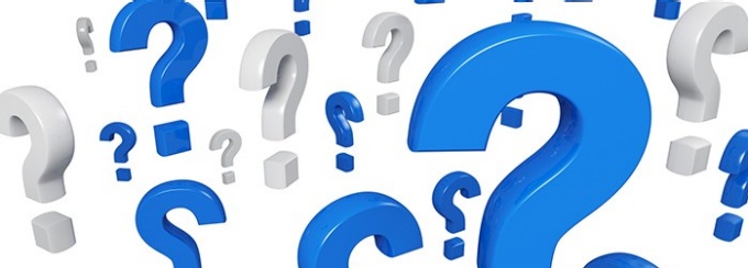 fine 3d image of blue and white question mark. 