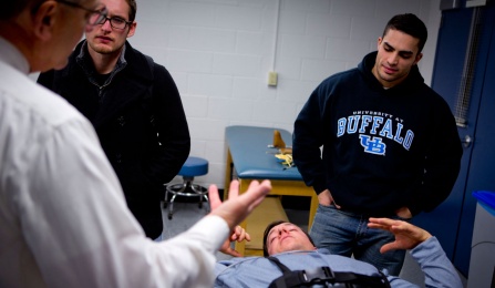 student in a rehab science class. 
