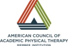 American Council of Academic Physical Therapy Member Insitution Logo. 