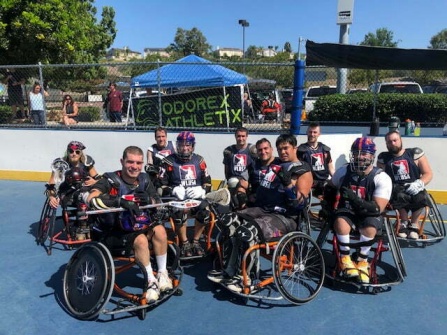 wheelchair lacrosse team. 
