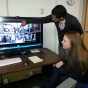Students monitoring participants' progress. 